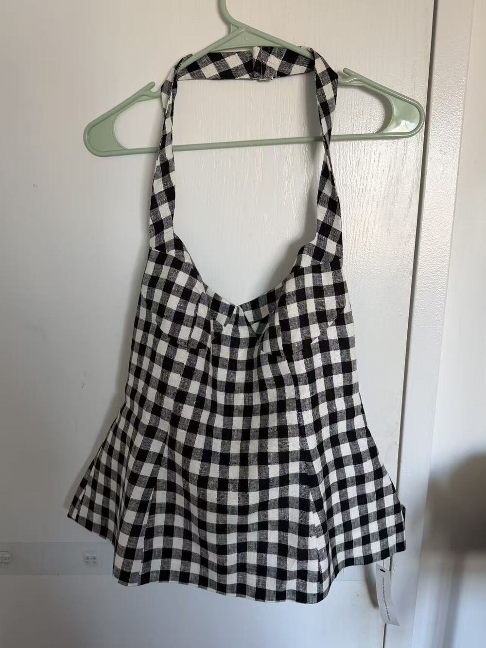 Reformation Alistair Linen Top Black - Size 10